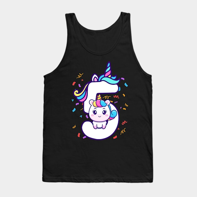 Cute Birthday Unicorn Tank Top by Wagum Std